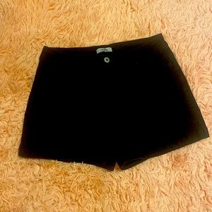Black jean shorts and they are a Large